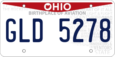 OH license plate GLD5278