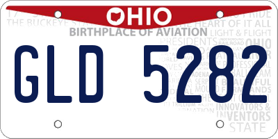 OH license plate GLD5282