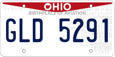 OH license plate GLD5291