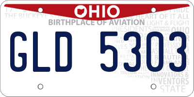 OH license plate GLD5303