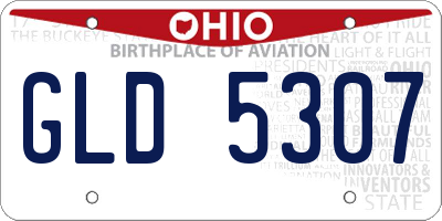 OH license plate GLD5307