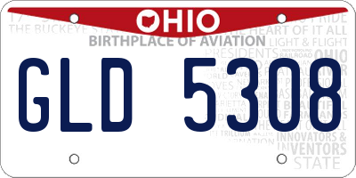 OH license plate GLD5308