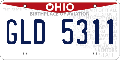 OH license plate GLD5311