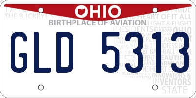 OH license plate GLD5313