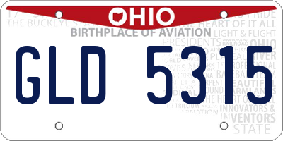 OH license plate GLD5315
