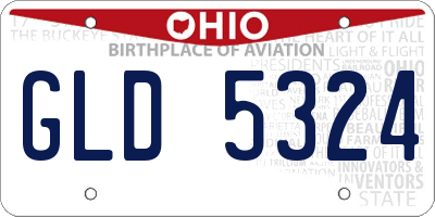 OH license plate GLD5324