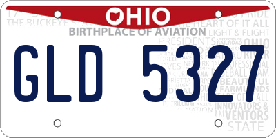 OH license plate GLD5327