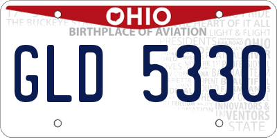 OH license plate GLD5330