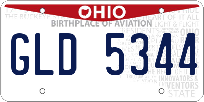 OH license plate GLD5344