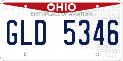OH license plate GLD5346