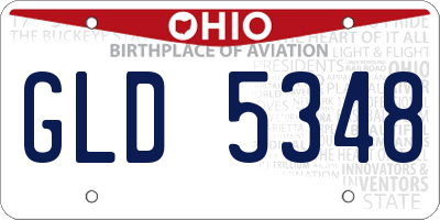 OH license plate GLD5348