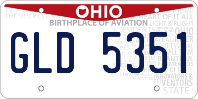 OH license plate GLD5351