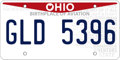 OH license plate GLD5396