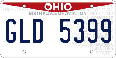 OH license plate GLD5399