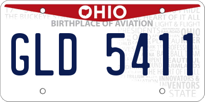 OH license plate GLD5411