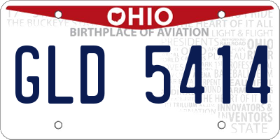 OH license plate GLD5414
