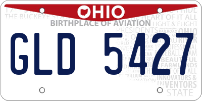 OH license plate GLD5427