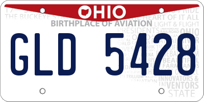 OH license plate GLD5428