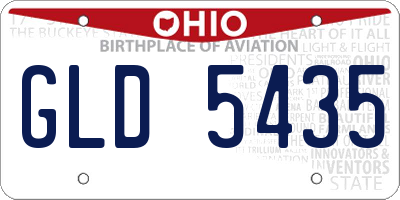 OH license plate GLD5435