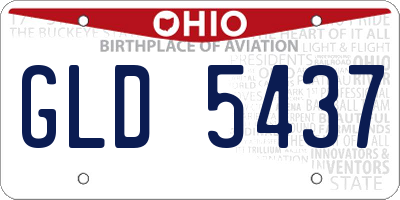 OH license plate GLD5437