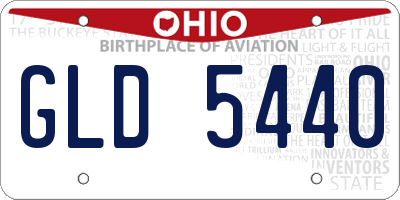 OH license plate GLD5440
