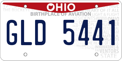 OH license plate GLD5441