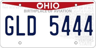 OH license plate GLD5444