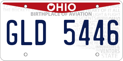 OH license plate GLD5446