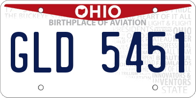 OH license plate GLD5451