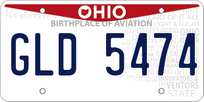 OH license plate GLD5474