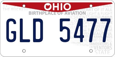 OH license plate GLD5477