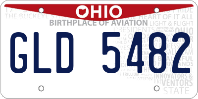 OH license plate GLD5482