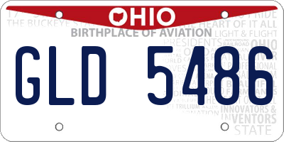 OH license plate GLD5486