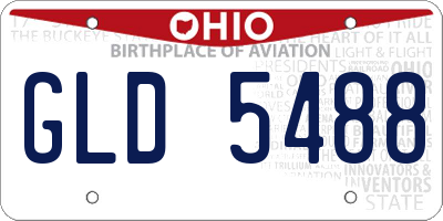OH license plate GLD5488