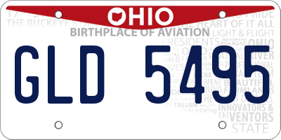 OH license plate GLD5495