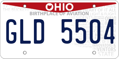OH license plate GLD5504