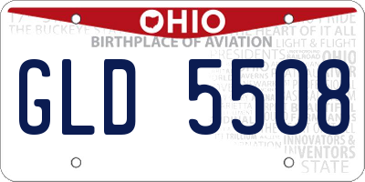 OH license plate GLD5508