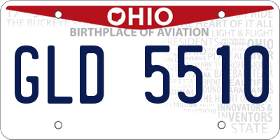 OH license plate GLD5510