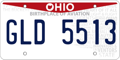 OH license plate GLD5513
