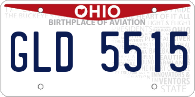 OH license plate GLD5515