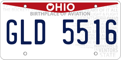 OH license plate GLD5516