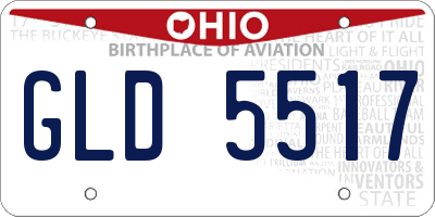 OH license plate GLD5517