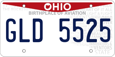 OH license plate GLD5525