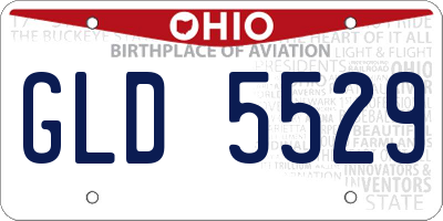 OH license plate GLD5529