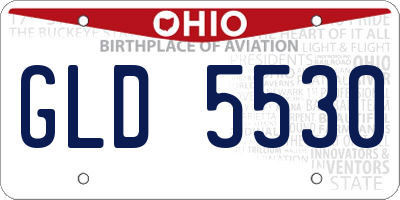 OH license plate GLD5530