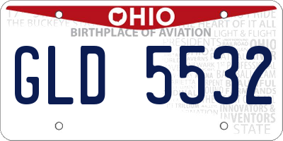 OH license plate GLD5532