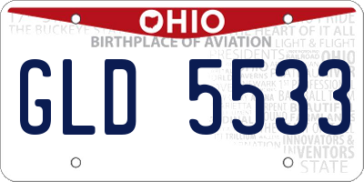 OH license plate GLD5533