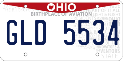OH license plate GLD5534