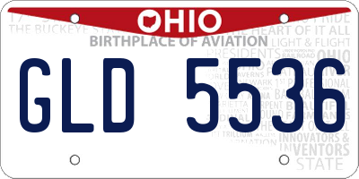 OH license plate GLD5536
