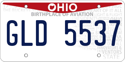 OH license plate GLD5537